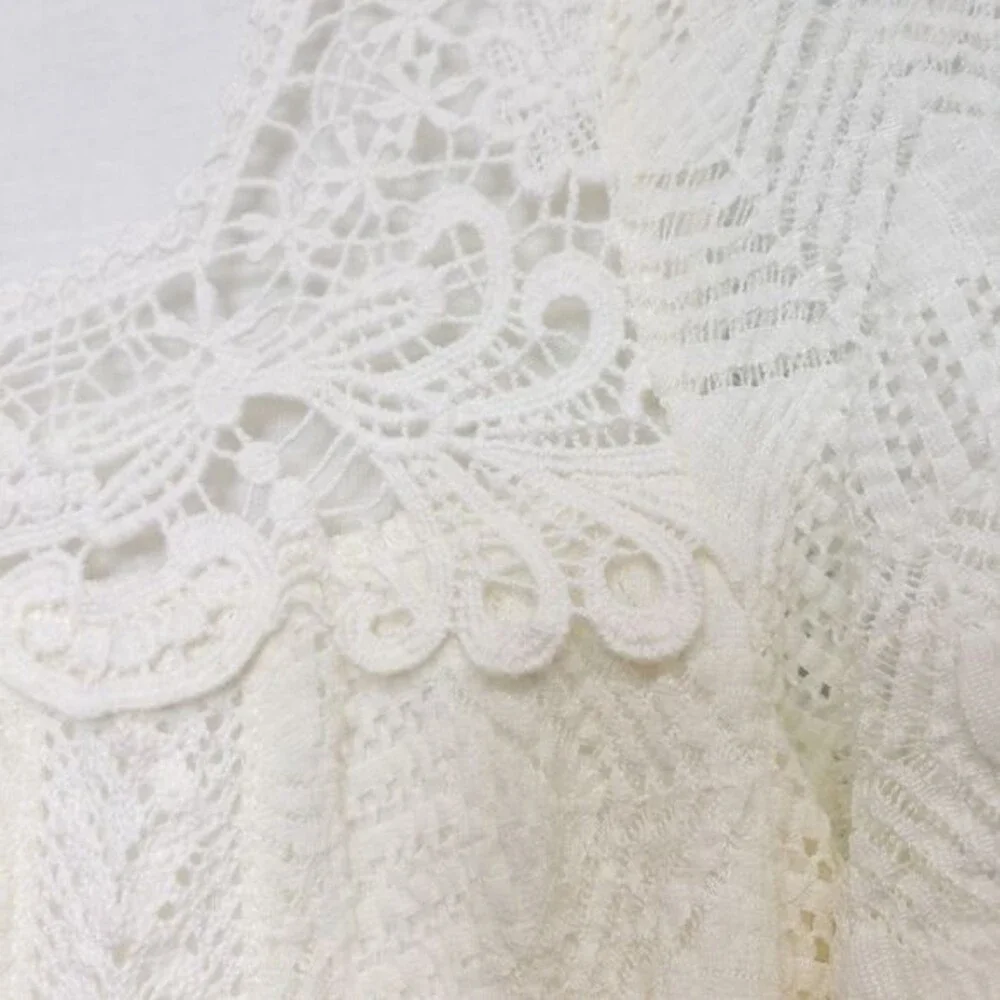 Anthropologie Meadow Floral Lace Crochet Melange Blouse Size Extra Small